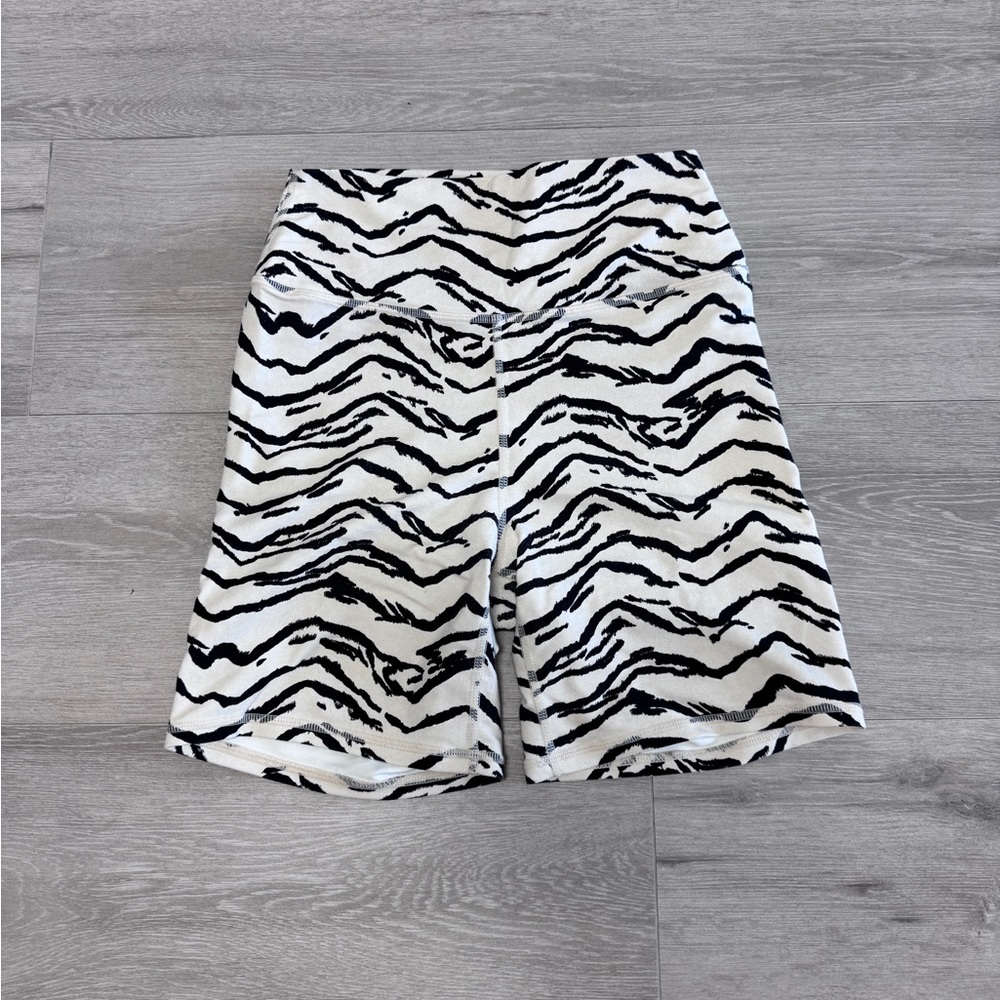 Zebra Print biker shorts